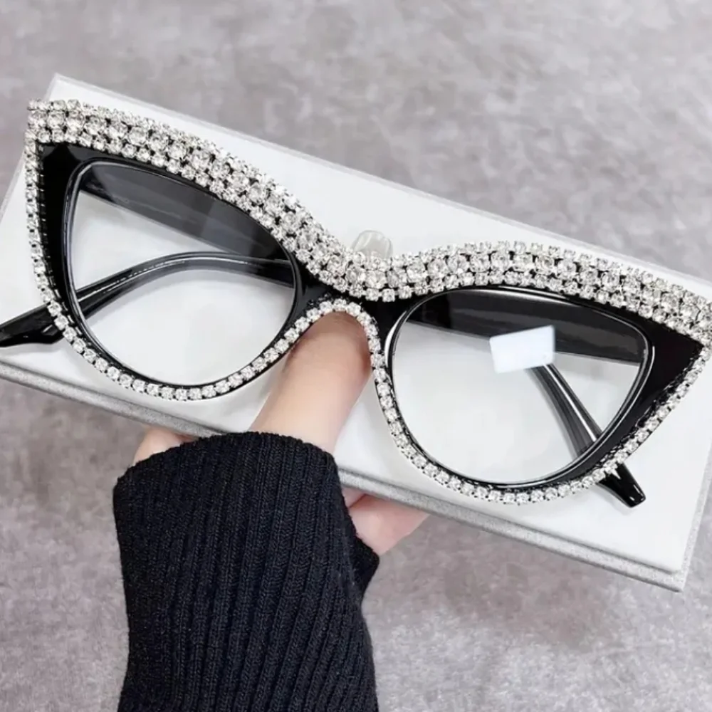 +4.00 Cat eye with Rhinestones reading glasses readers
